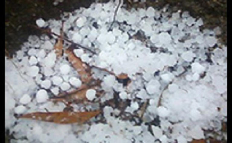 What’s the frozen precipitation seen falling around Portland Thursday?