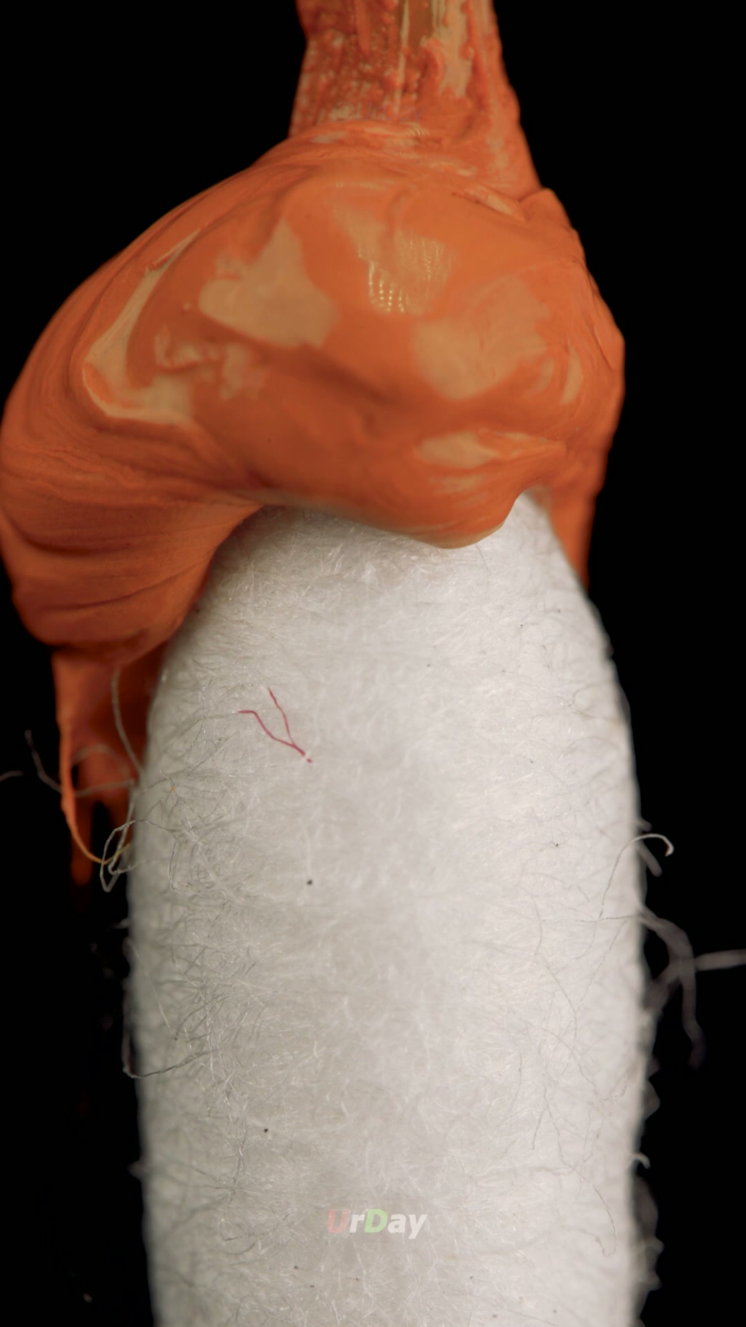 Paint brush vs cotton swab up close #urday #macro #relax #art