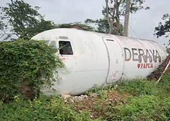 Bangkai pesawat di Mojokerto. Dok: kumparan