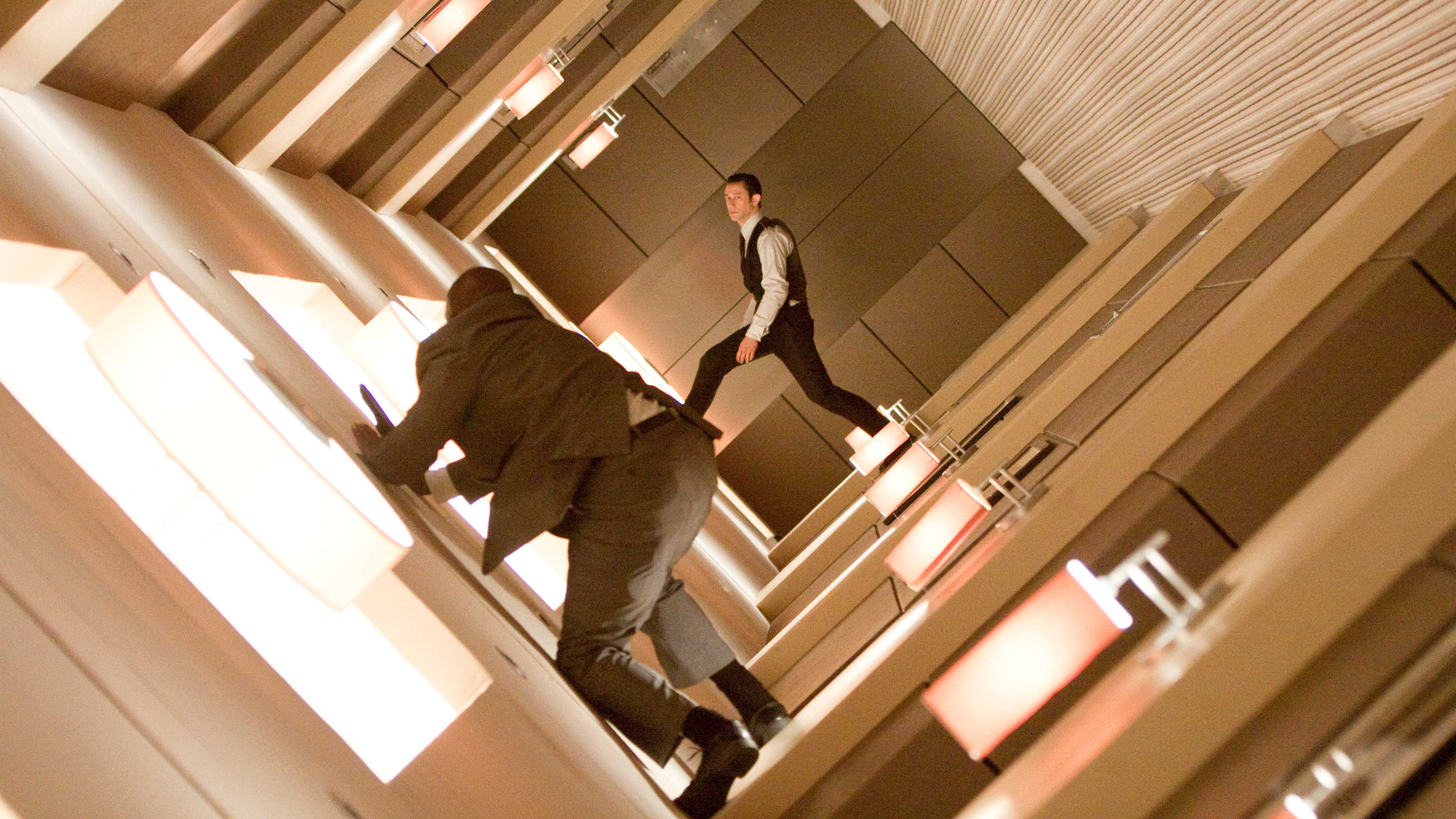 Joseph Gordon-Levitt in Inception's rotating hallway scene
