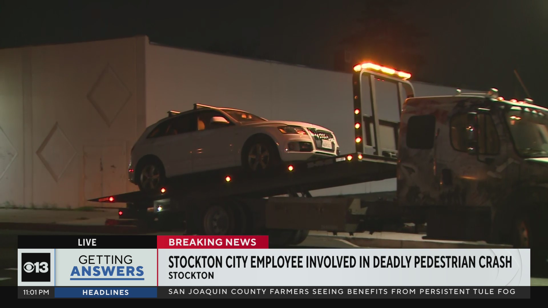 Stockton city employee involved in deadly pedestrian crash
