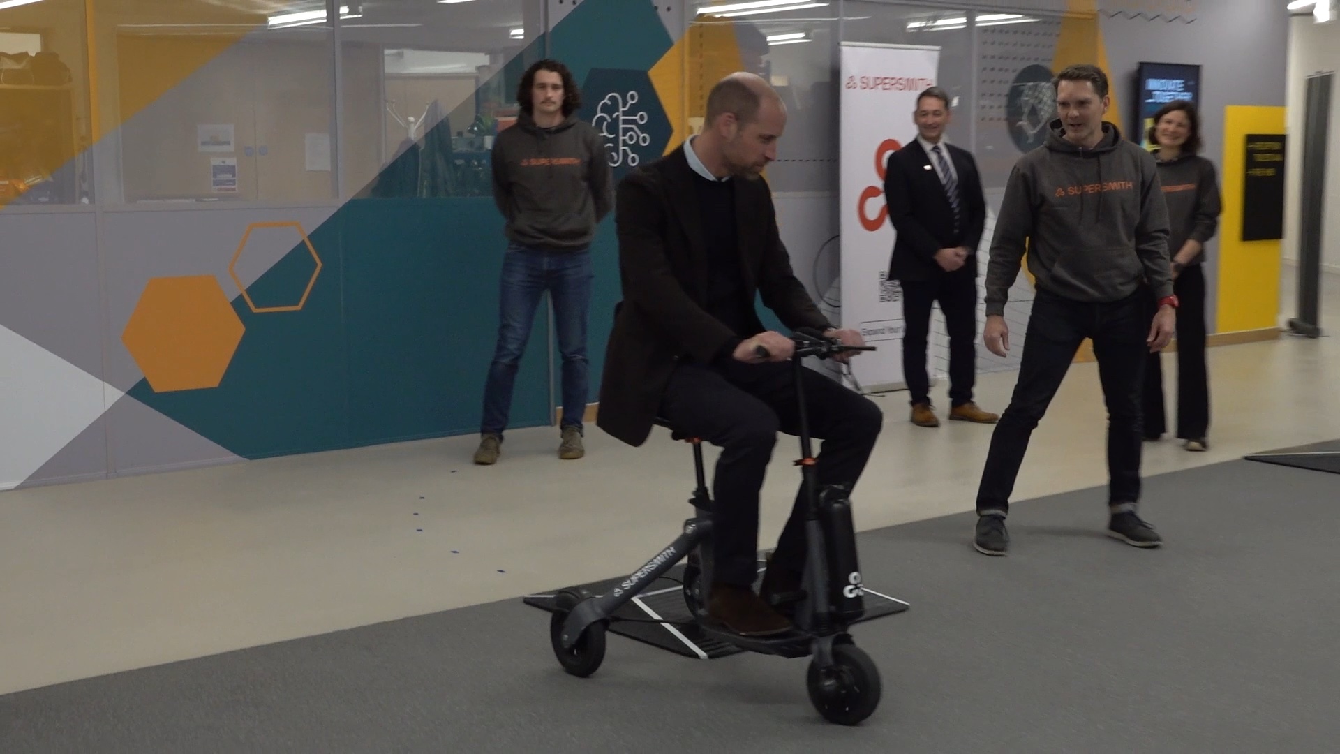 Prince of Wales tests self-stabilising mobility scooter at Bristol ...
