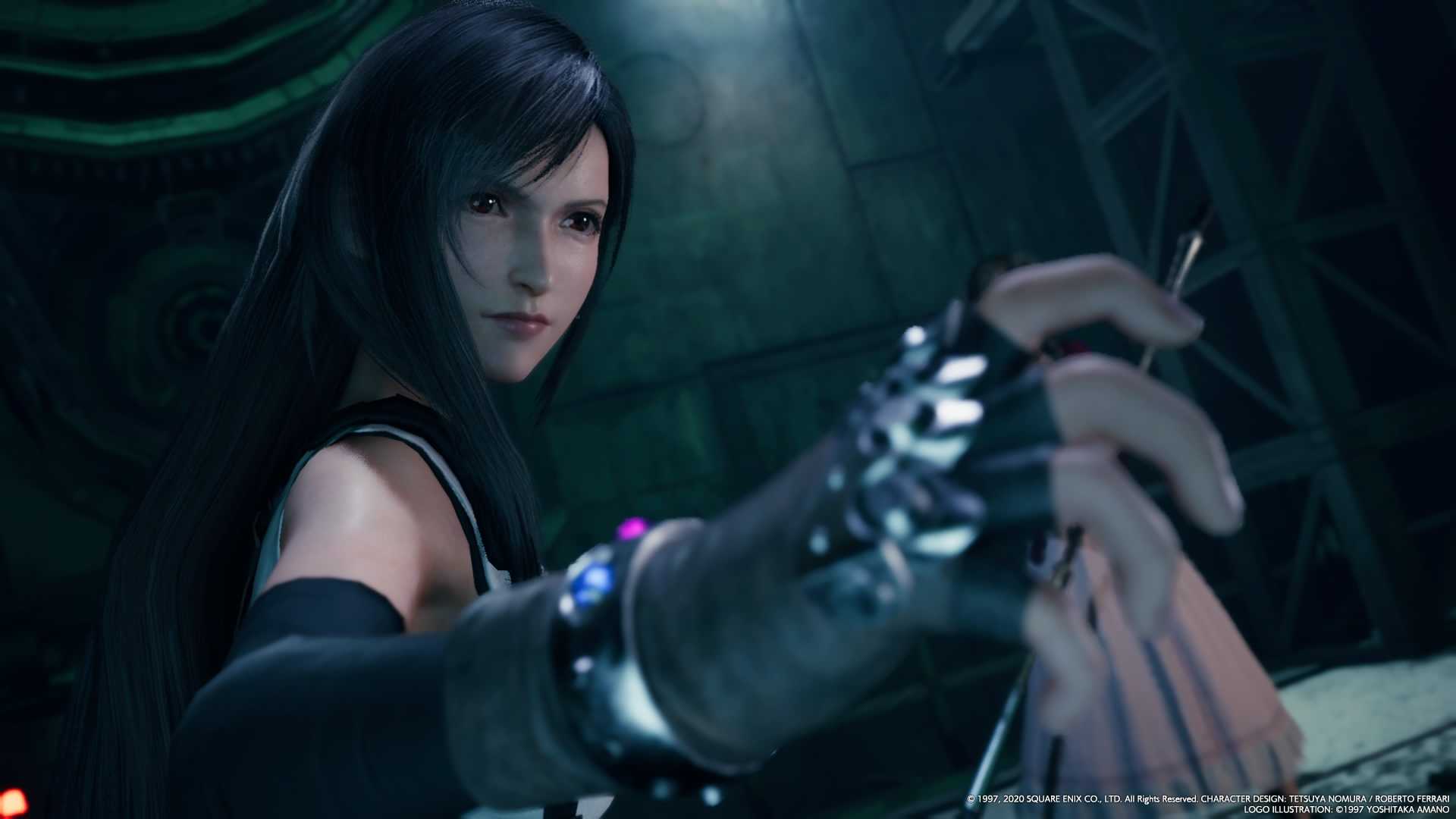 FINAL FANTASY VII REMAKE Tifa preparing to fight with determined look