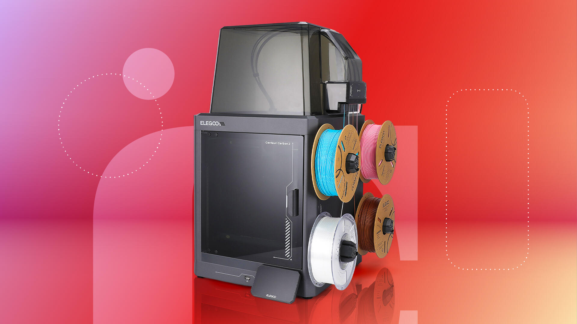 Elegoo's new 3D printer is the first Centauri with a color system attached