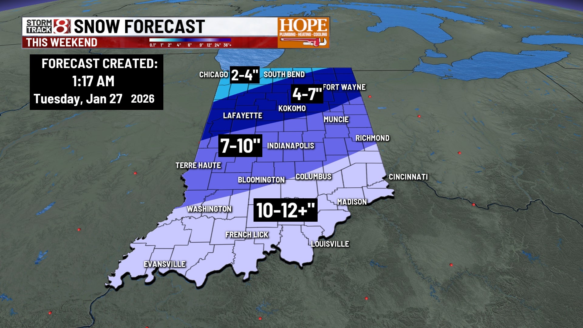 Bitter cold and major winter weather to hit Indiana this weekend Jan