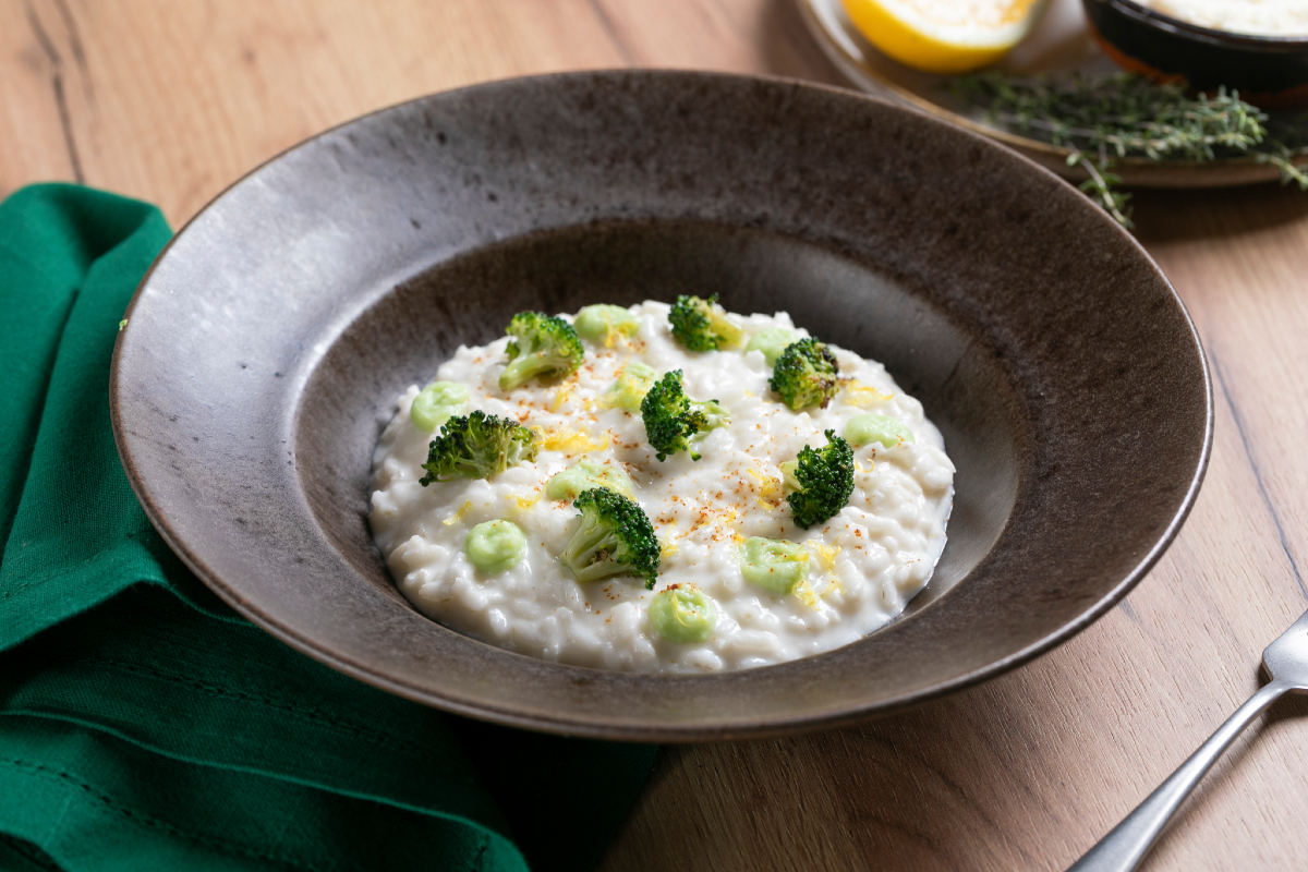 Broccoli and pecorino risotto
