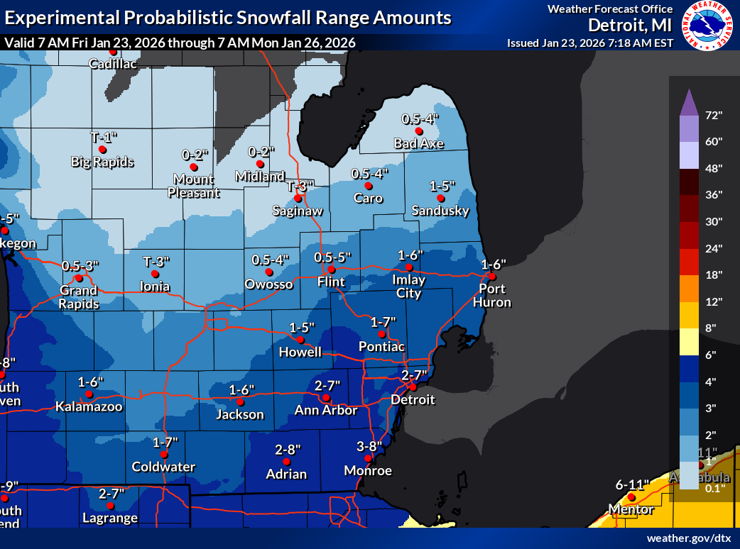 How much snow will Michigan get? Winter storm forecast updates