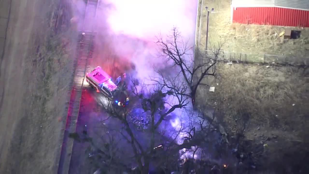 Crews put out fire at homeless encampment in northwest Oklahoma City