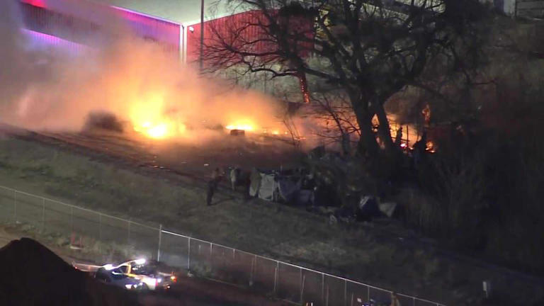 Crews put out fire at homeless encampment in northwest OKC