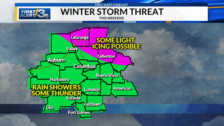 Dreary, damp day ahead; winter storm threat looms for the South