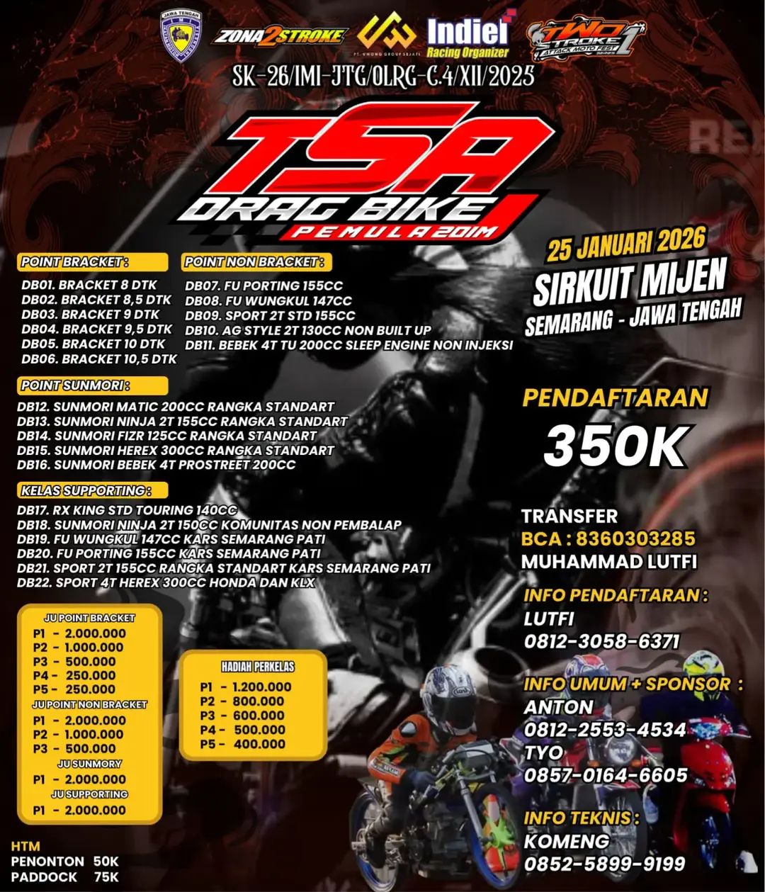 TSA drag bike pemula 201M Mijen Semarang wadah resmi 22