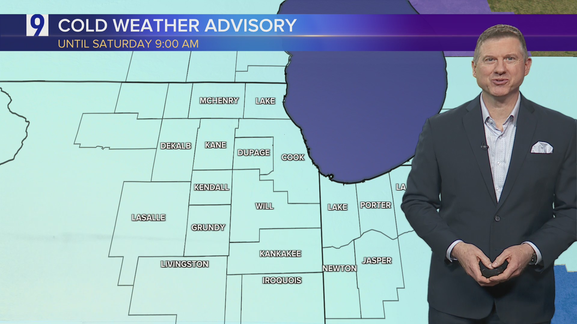 Midday forecast: Cold weather advisory in effect starting noon Friday