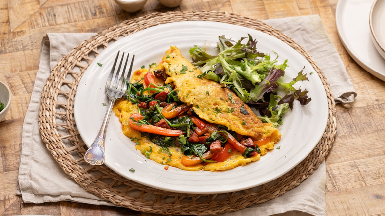 Spicy chorizo omelette recipe
