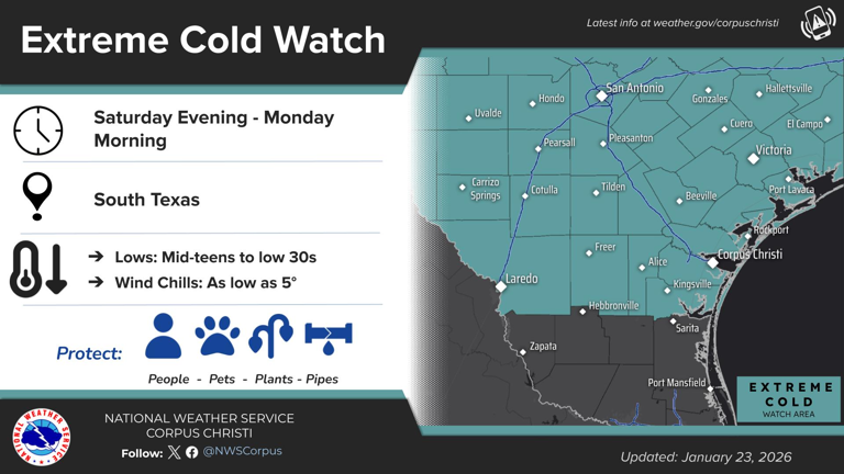 Corpus Christi will be in extreme cold watch; here's how to prepare
