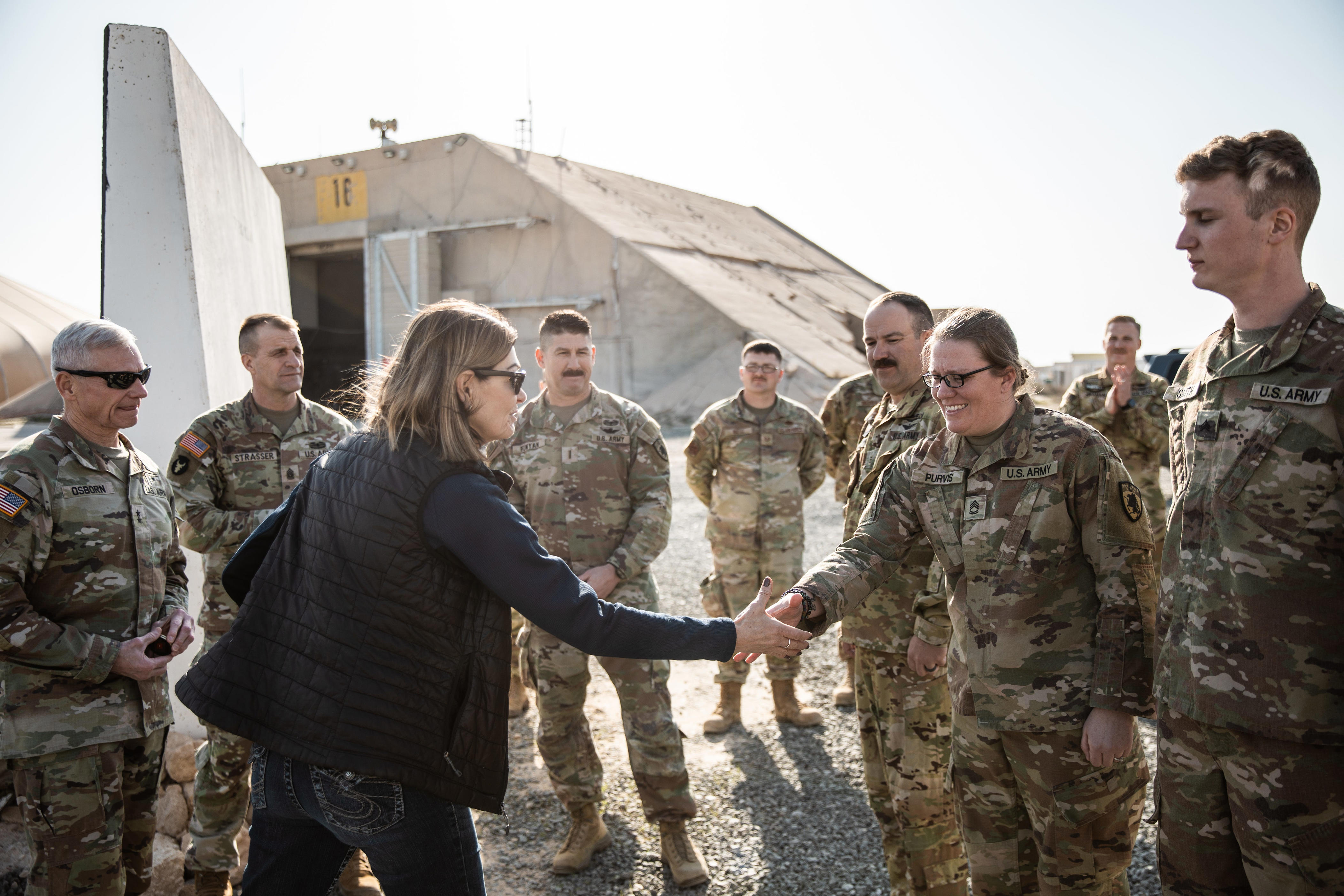 Gov. Kim Reynolds visits Iowa National Guard soldiers in Middle East