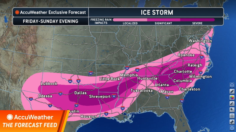 Ice and snow to shut down travel into Monday<br><br>