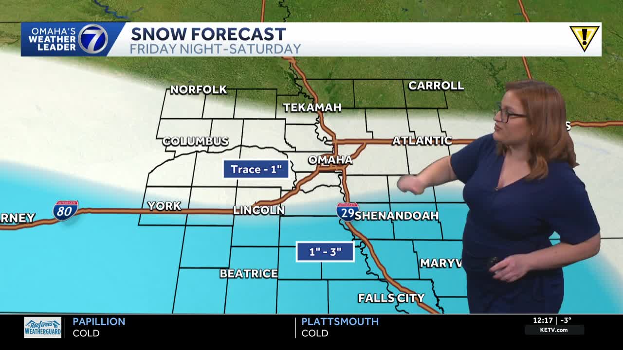 Bitterly cold temperatures, snow chances for Omaha area