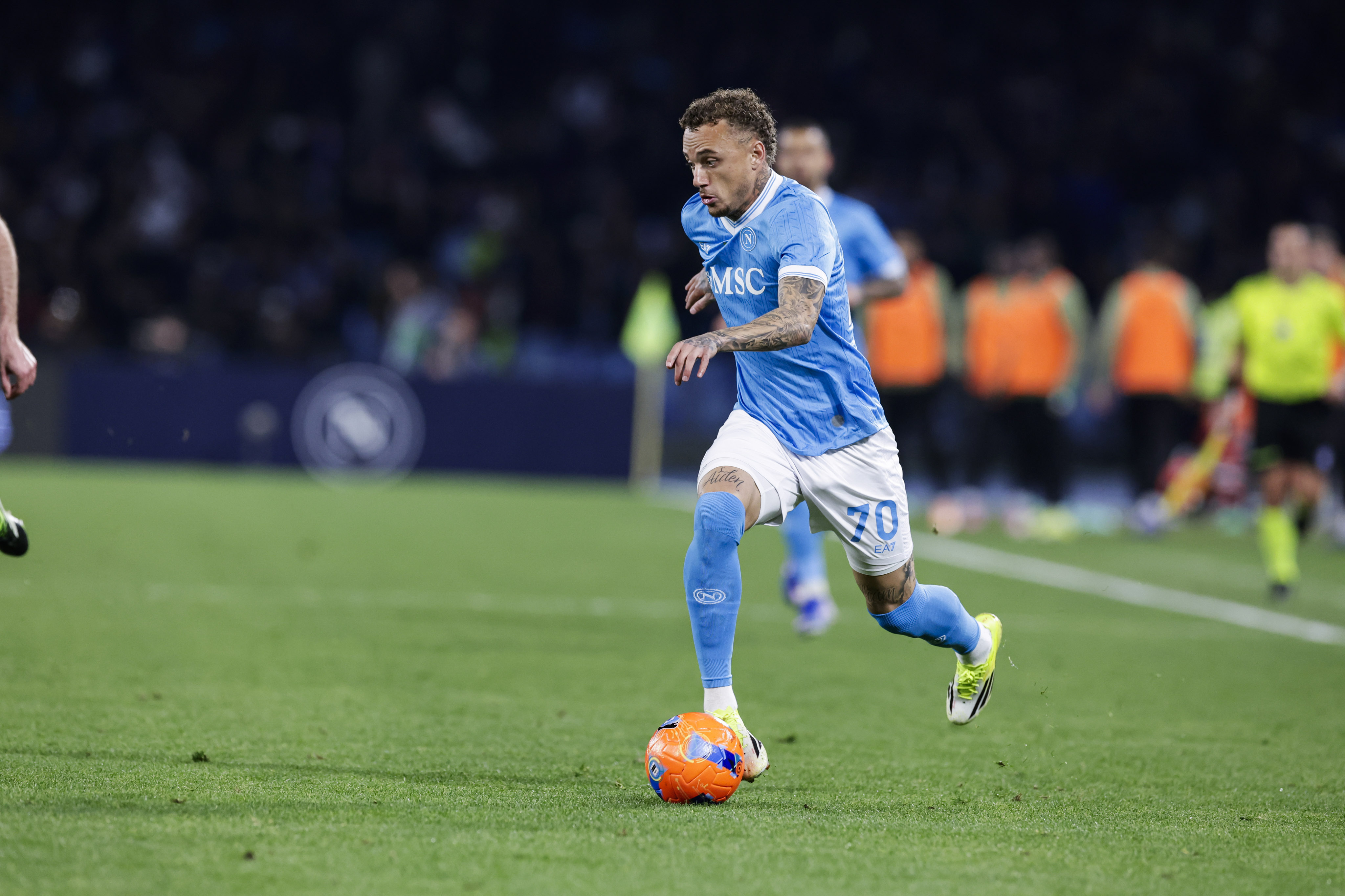 Noa Lang tijdens zijn presentatie bij Galatasaray