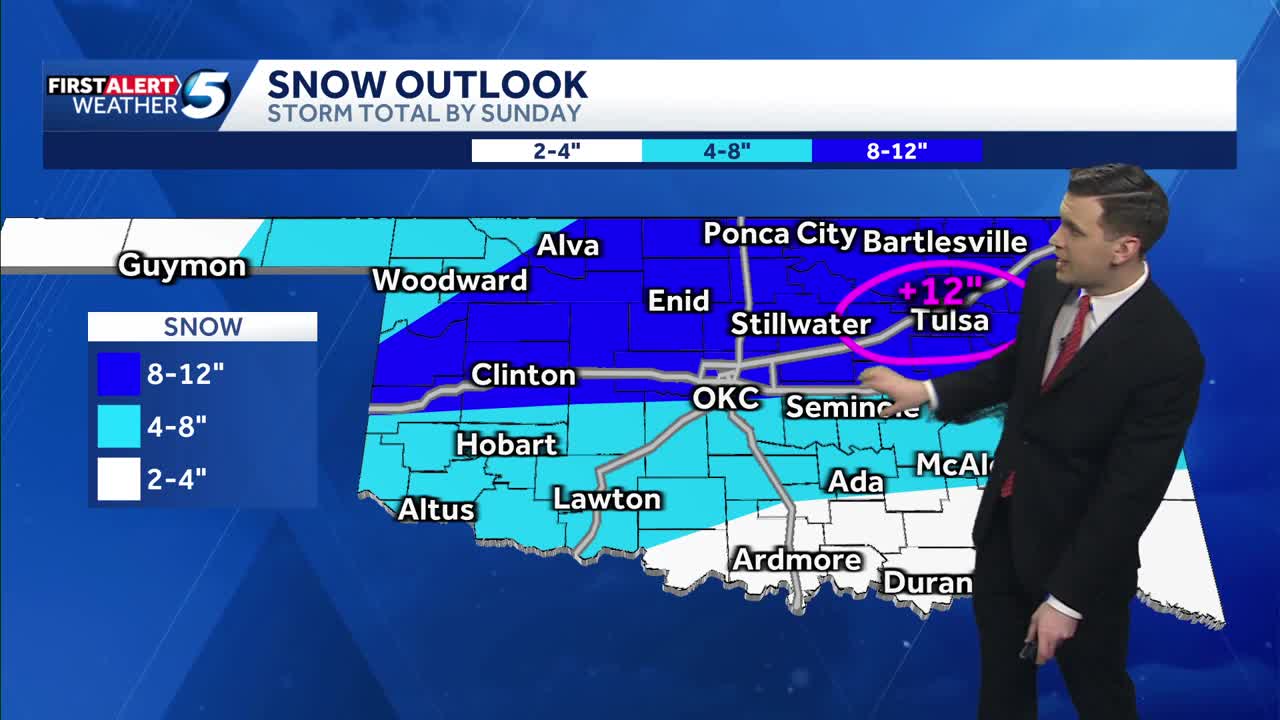 Timeline: Winter storm about to hit after Arctic blast moves into Oklahoma