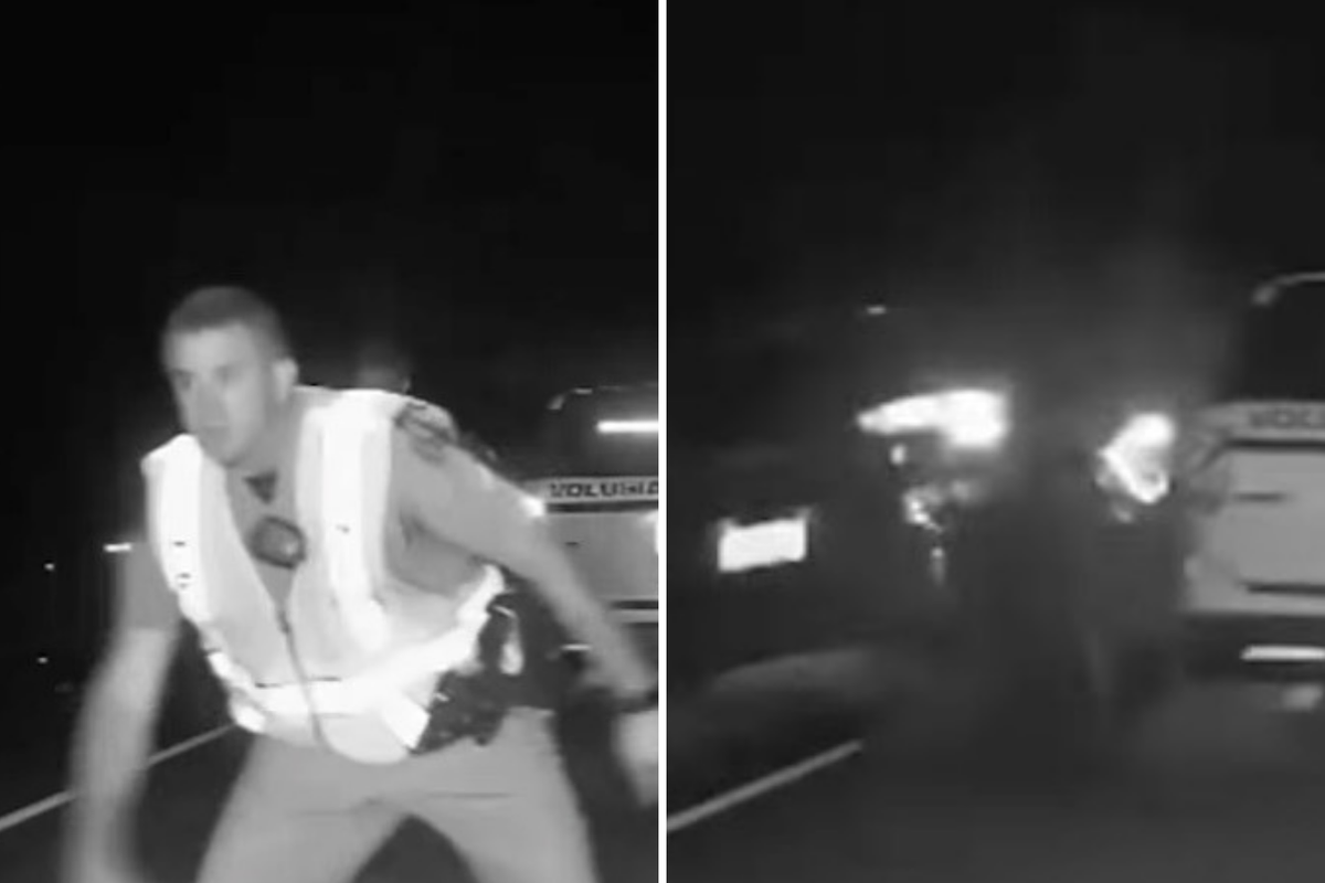 Trooper and deputy have near miss during traffic stop<br><br>