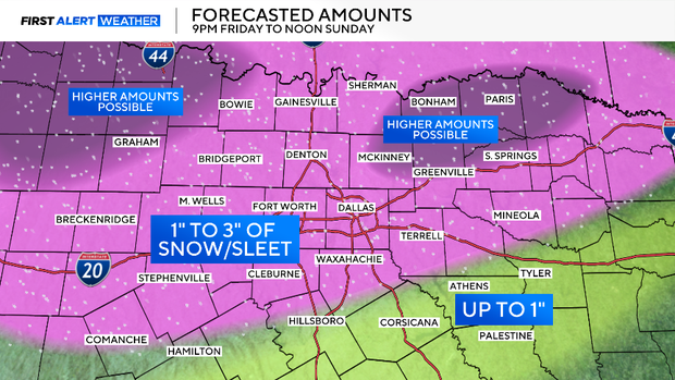 How much rain, sleet and snow will North Texas get this weekend—and when?