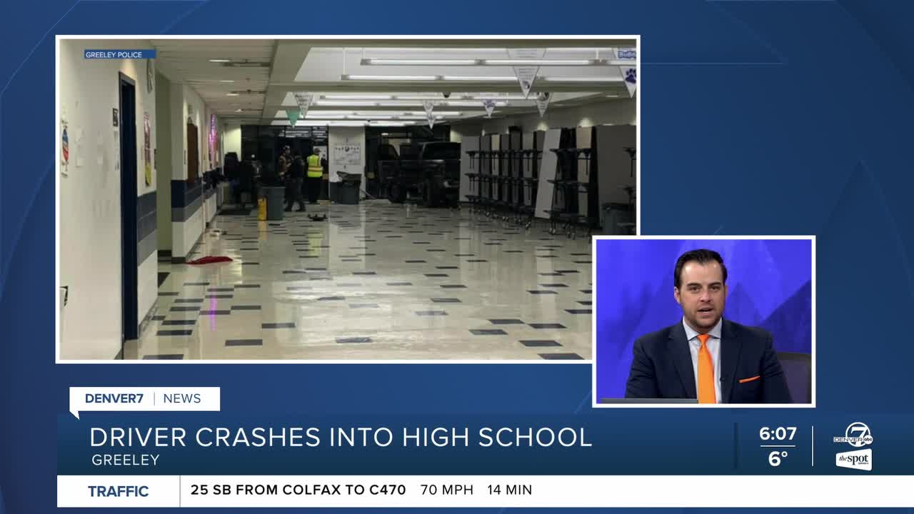Alleged drunk driver crashes through front doors of University HS Thursday