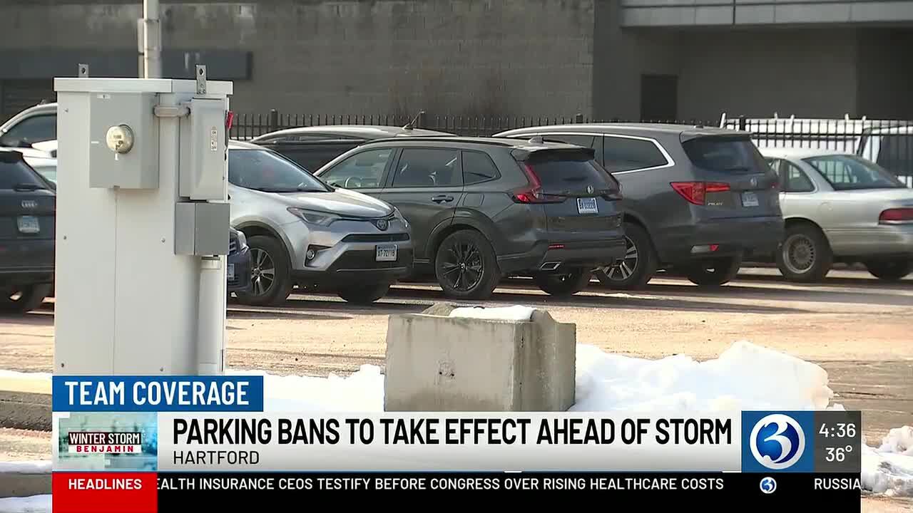 Connecticut cities implement parking bans ahead of winter storm Benjamin