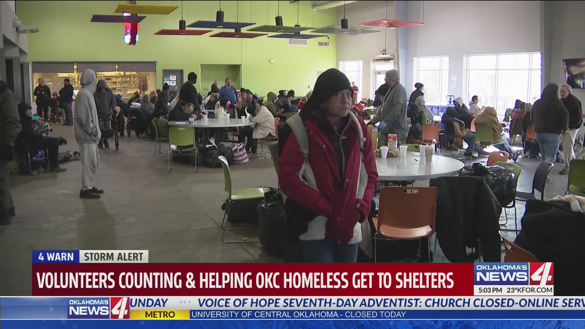 Volunteers counting & helping OKC homeless get to shelters