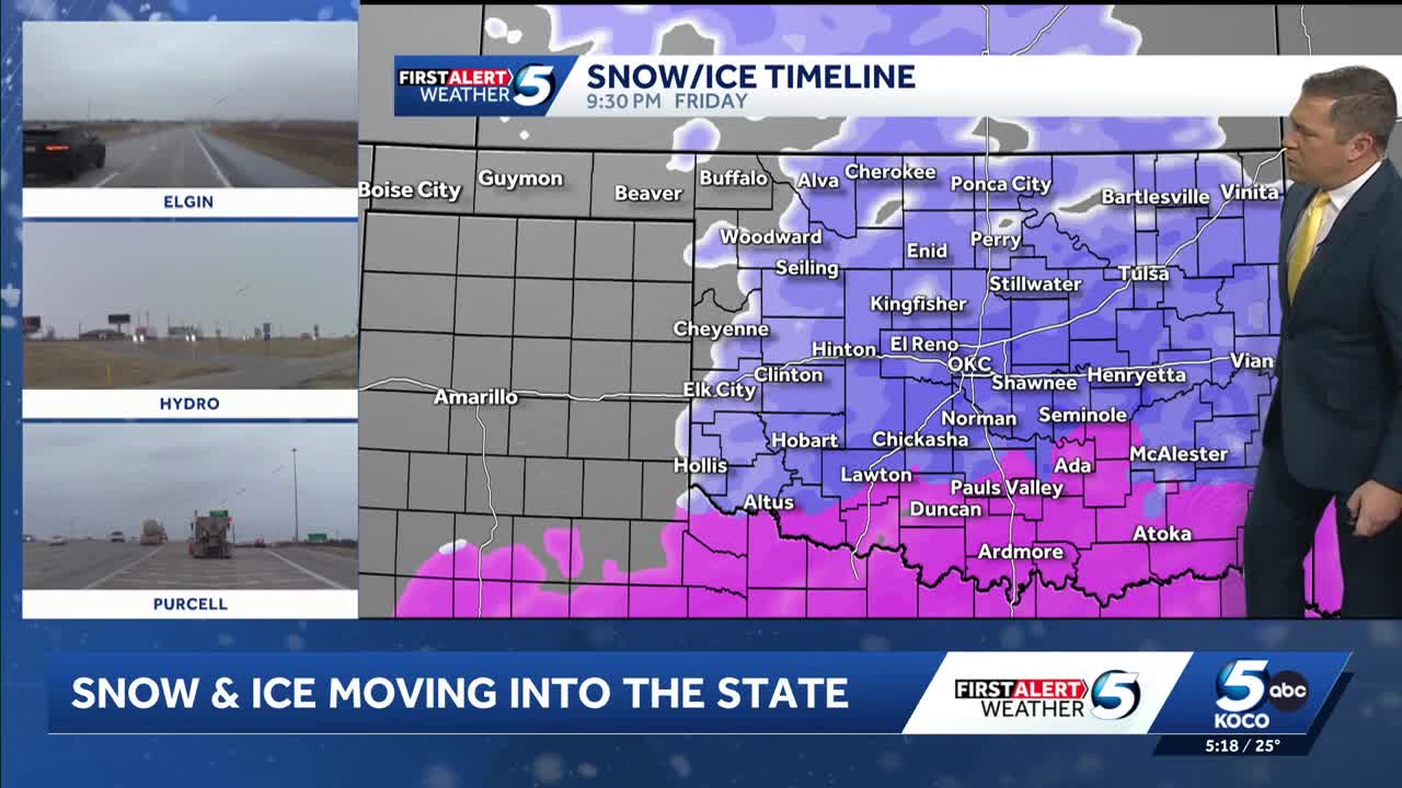 Oklahoma winter storm update: Roads begin to deteriorate in southern ...