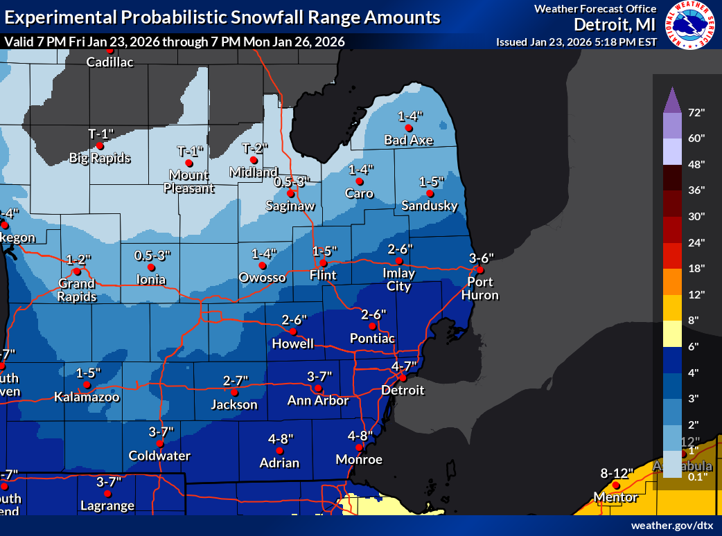 How much snow will Michigan get? Winter storm forecast updates<br>