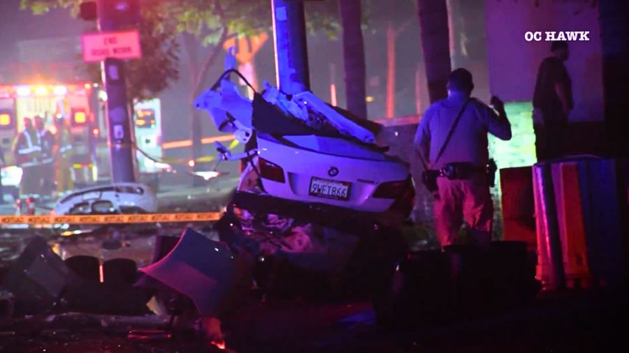 Driver arrested after pursuit crash kills passenger, splits car in half ...