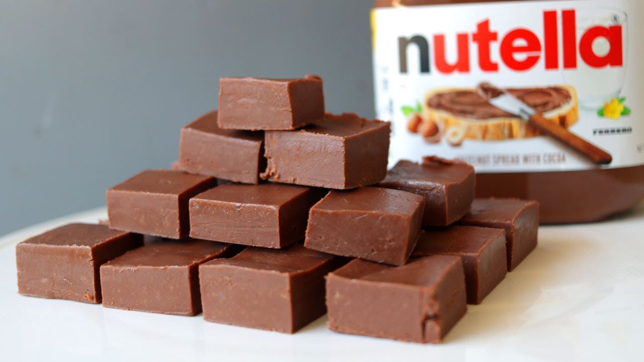 How to make Nutella fudge | Easy 3 ingredient Nutella fudge recipe