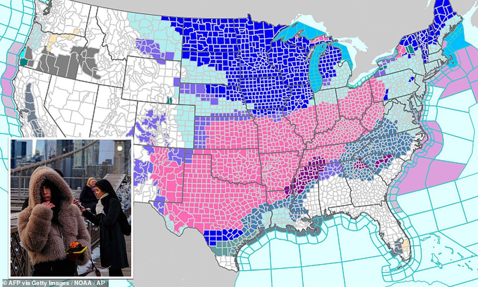 The 12 cities set to be hit the hardest by major winter storm