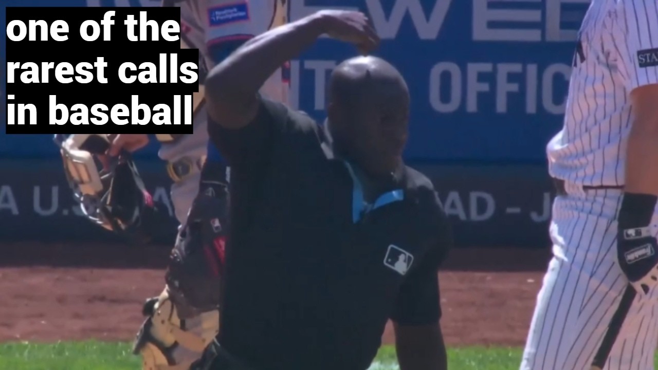 We just saw an umpire call interference...on himself<br><br>