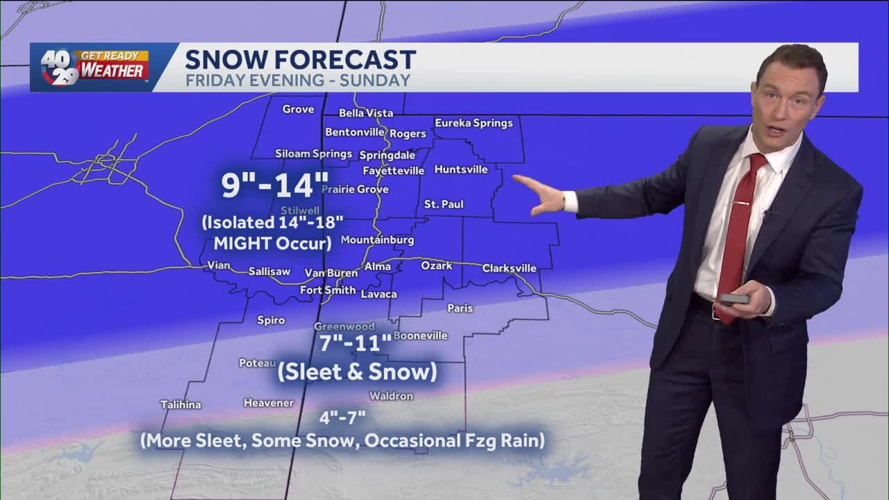 Crippling snow & sleet storm starts Friday night