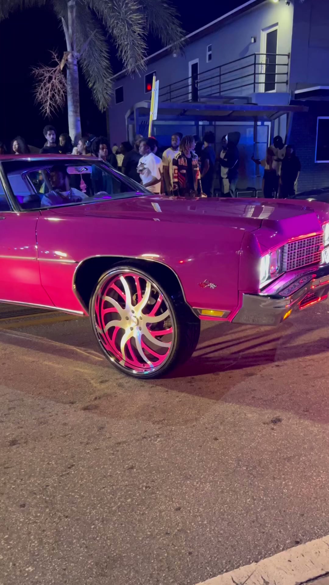 Candy Pink Chevy Donk on 26’s Riding