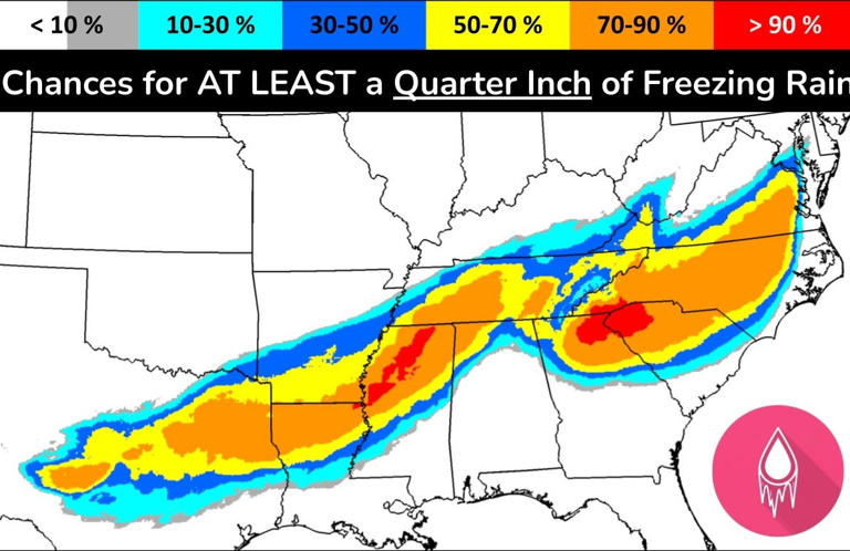 'Crippling' winter storm carries ice, snow. See latest forecast maps
