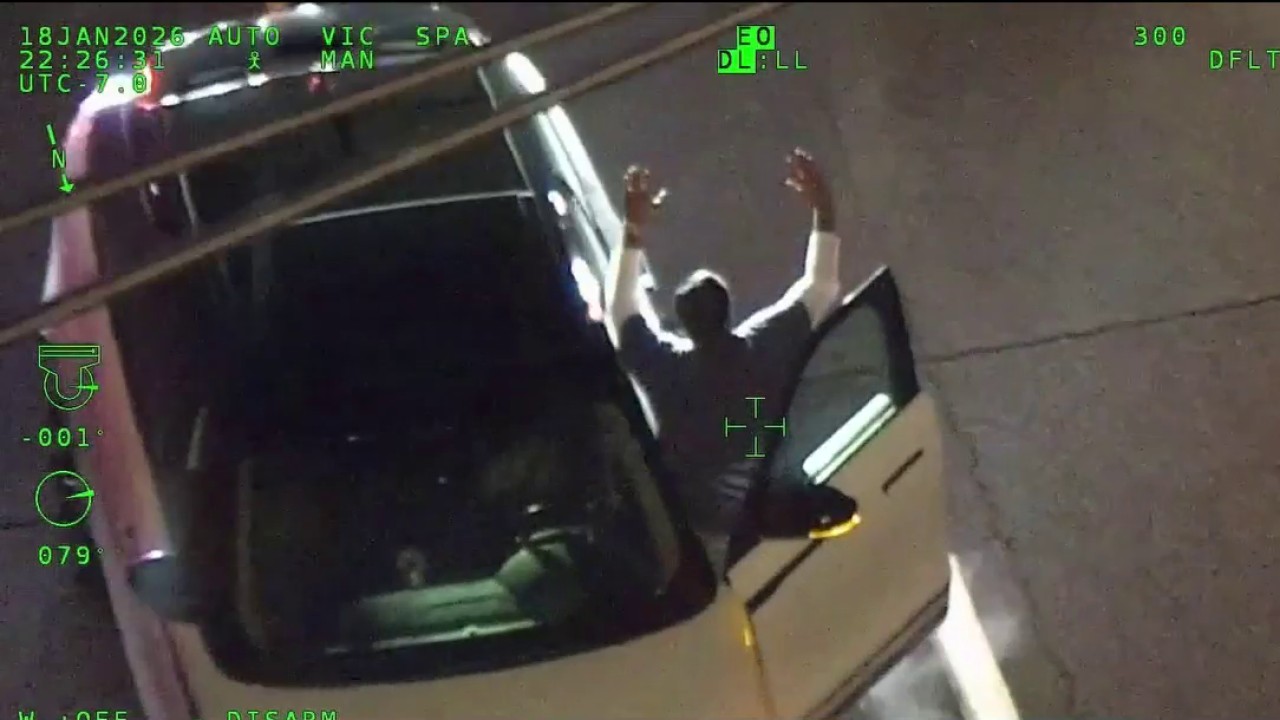 Suspect arrested following high speed chase with child in car