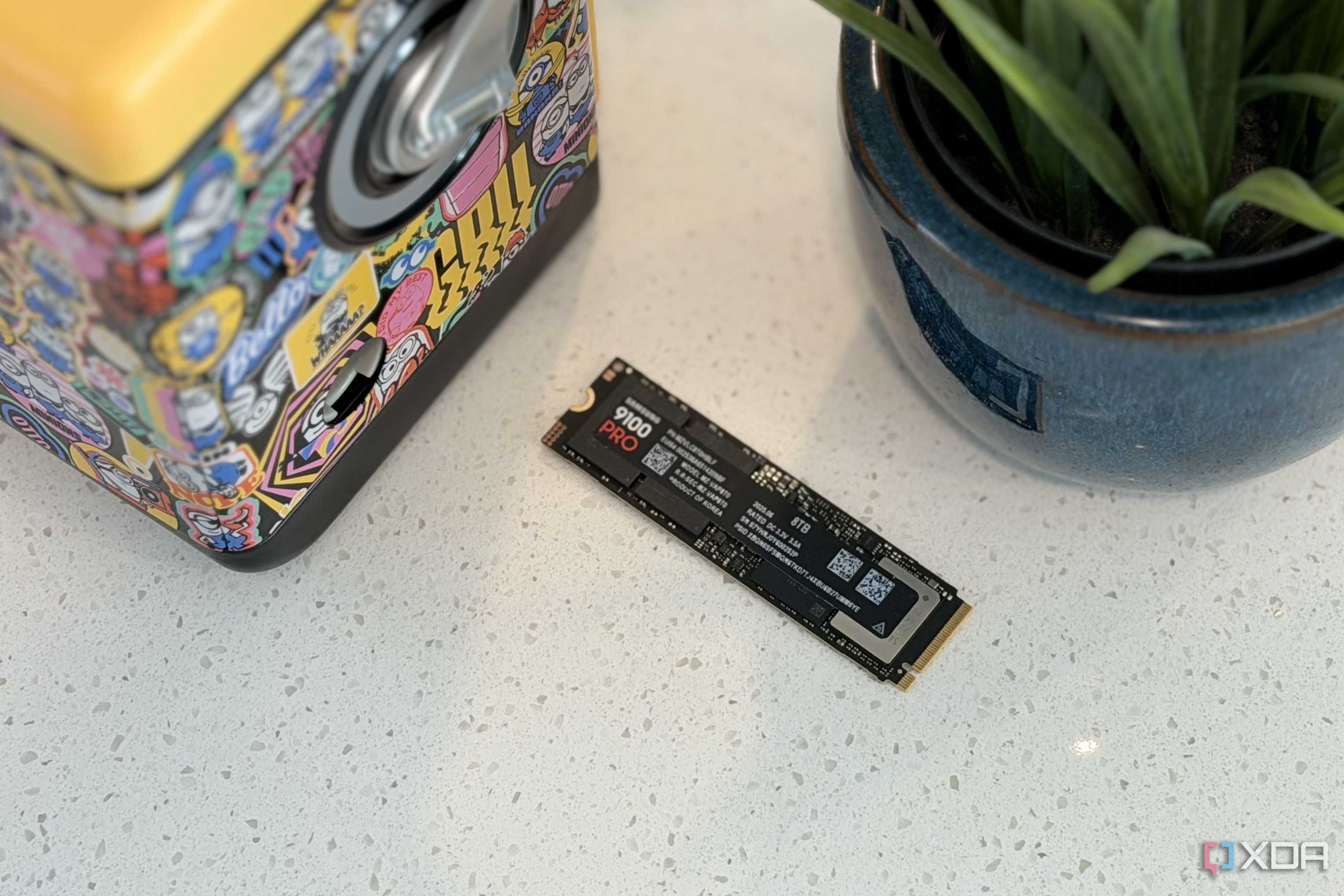 samsung 9100 pro ssd on table