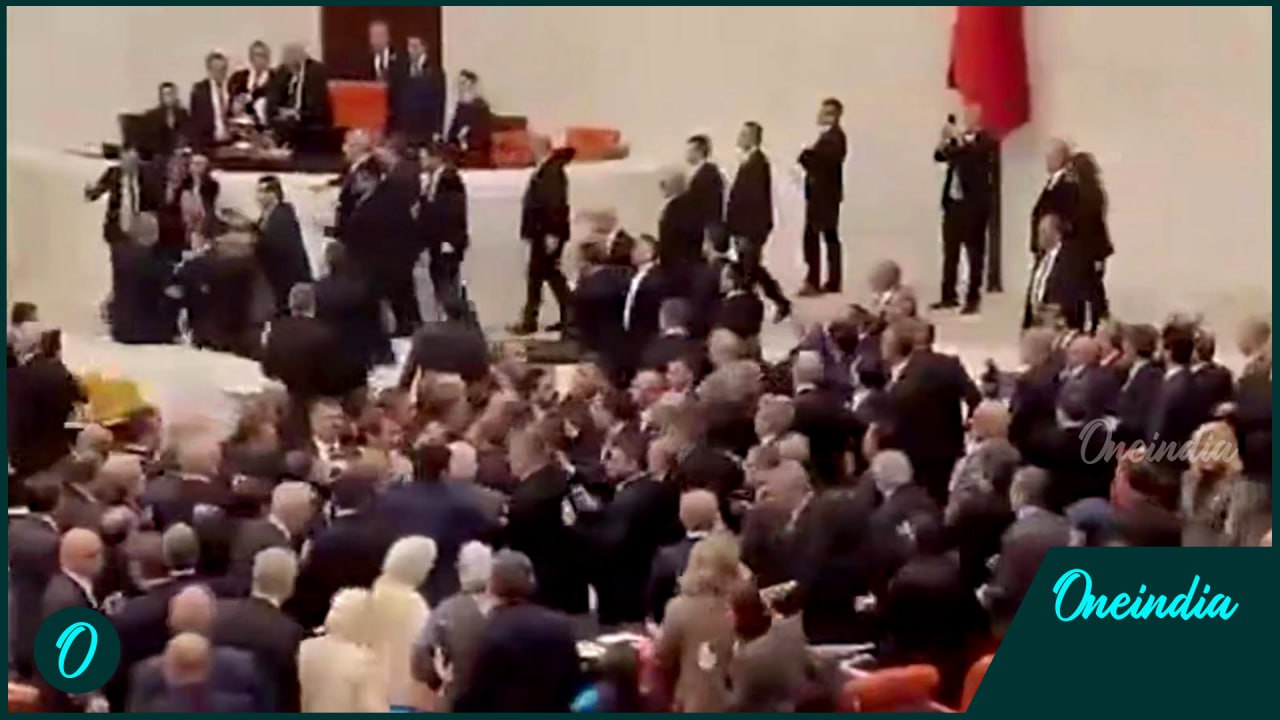 Shocking! Ugly fist fight erupts in Turkish Parliament on final budget ...