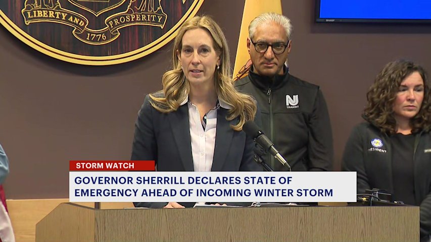 Gov. Sherrill declares a state of emergency ahead of winter storm