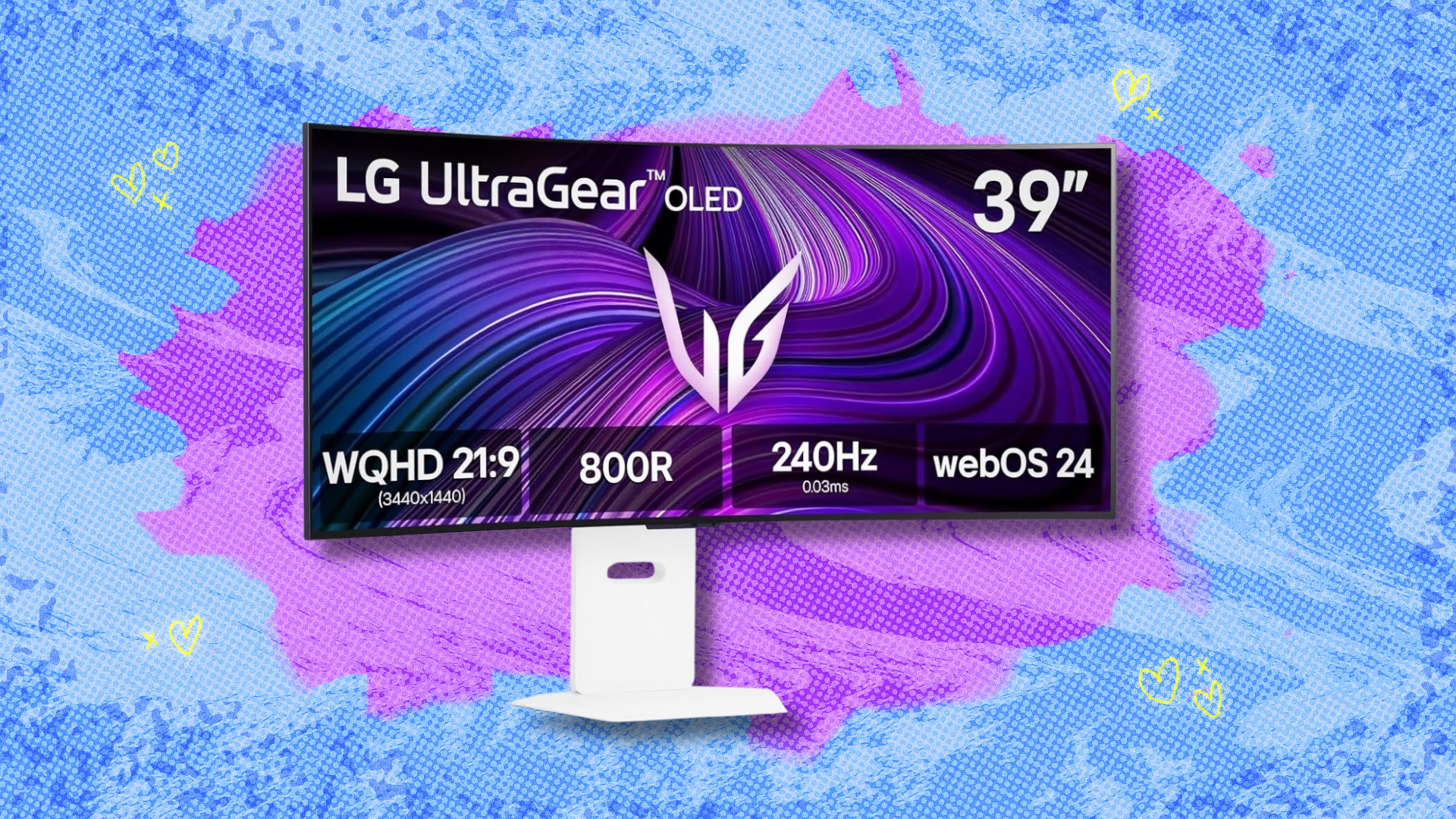 The enormous 39-inch LG 39GX90SA-W 39-inch Ultragear OLED Curved Gaming ...