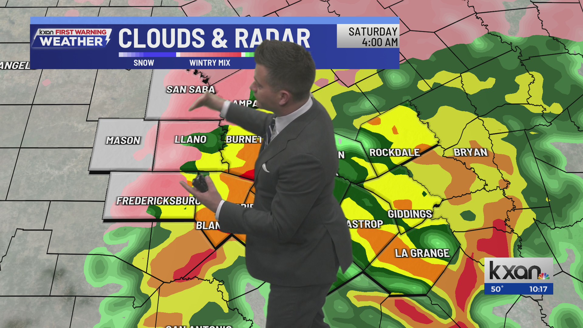 Winter storm warning now set to start earlier Saturday morning | KXAN ...