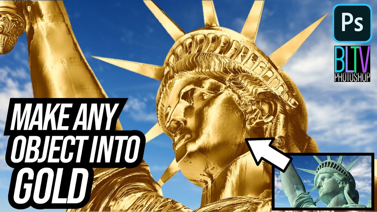 Photoshop: Quickest way to transform any object into gold!