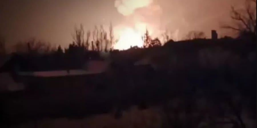 Ukrainian drone strike sets Russian oil depot ablaze for second day — fire crews battle blaze and bitter cold<br><br>