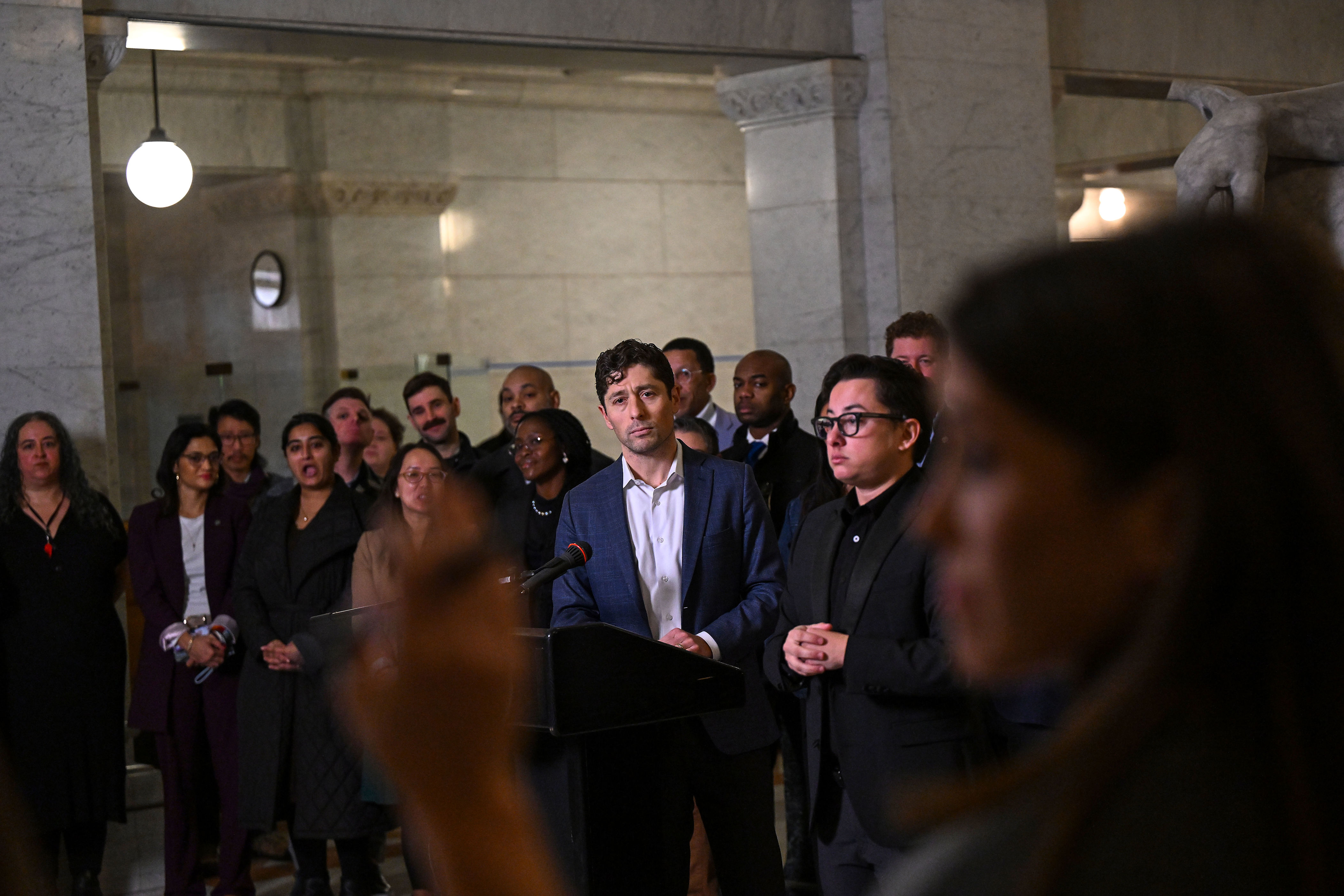 Minneapolis Mayor Jacob Frey at a news conference on Jan. 9 in Minneapolis.