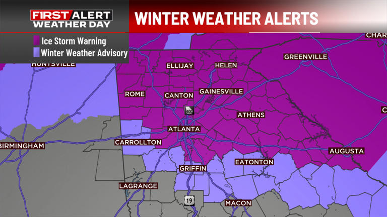 Winter ice storm moving in to parts of north Georgia | First Alert Weather