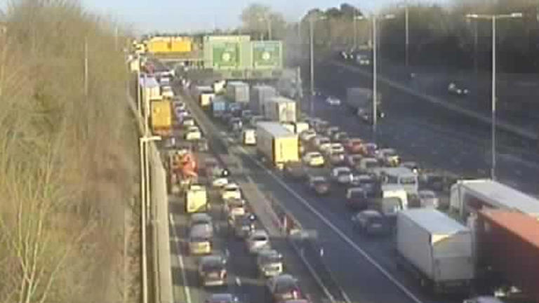 Major damage to Dartford Tunnel after lorry crash