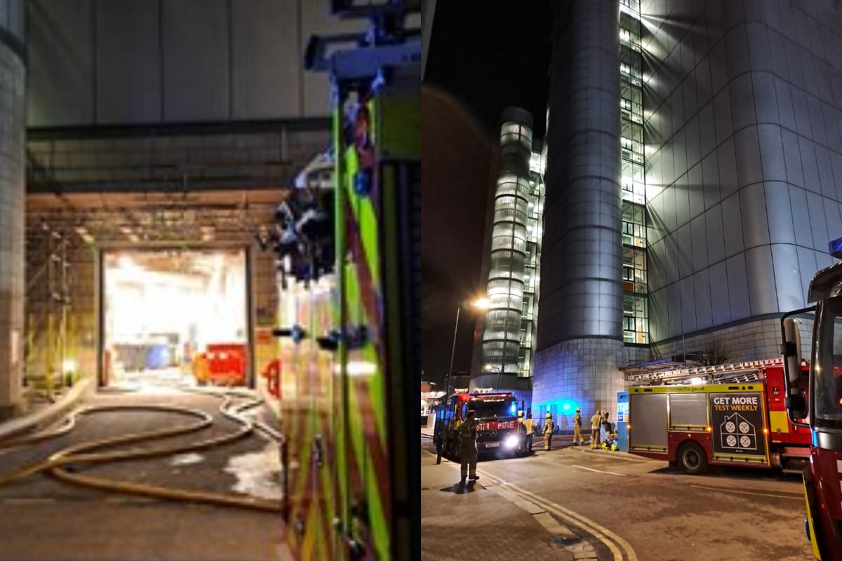 Crews tackle fire at 13-storey east London data centre