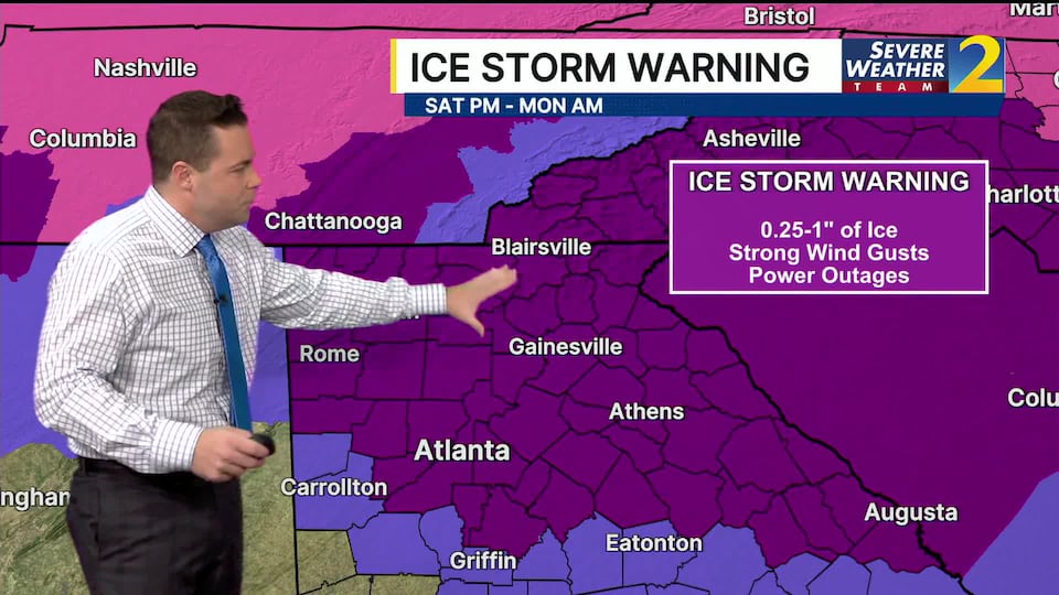Ice storm warning in effect